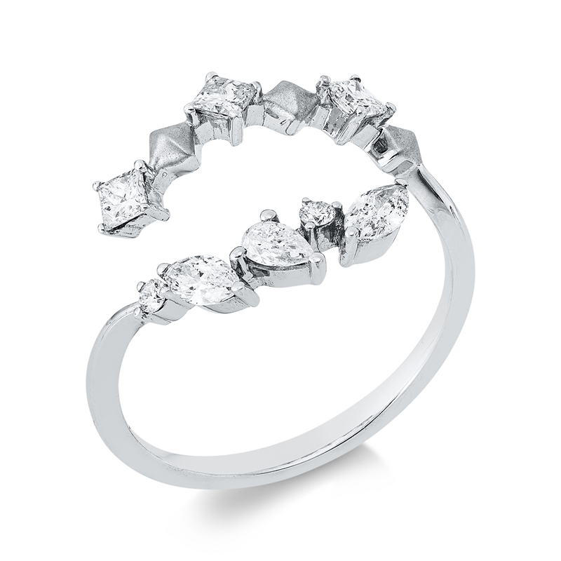 Ring    aus 750/-18 Karat Weißgold mit 8 Diamanten 0