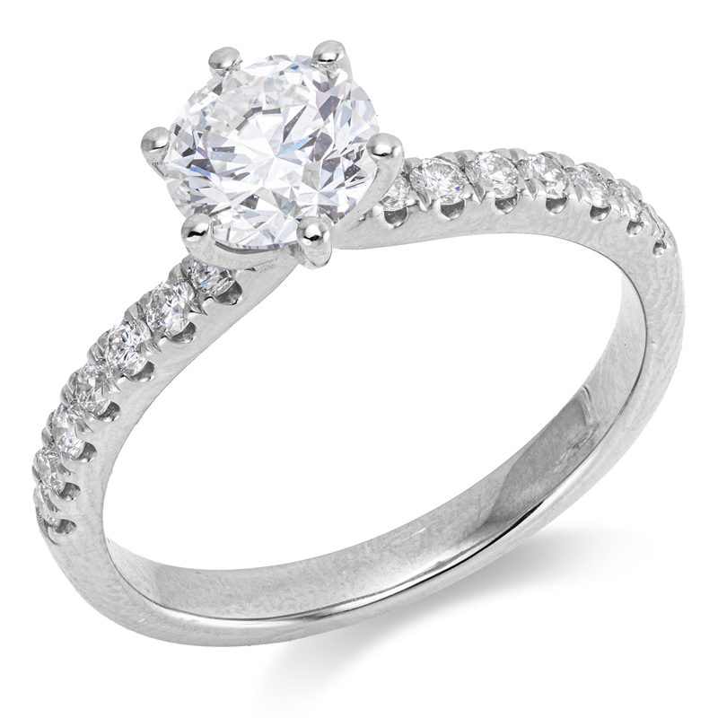 Ring    aus 750/-18 Karat Weißgold mit 15 Diamanten 1