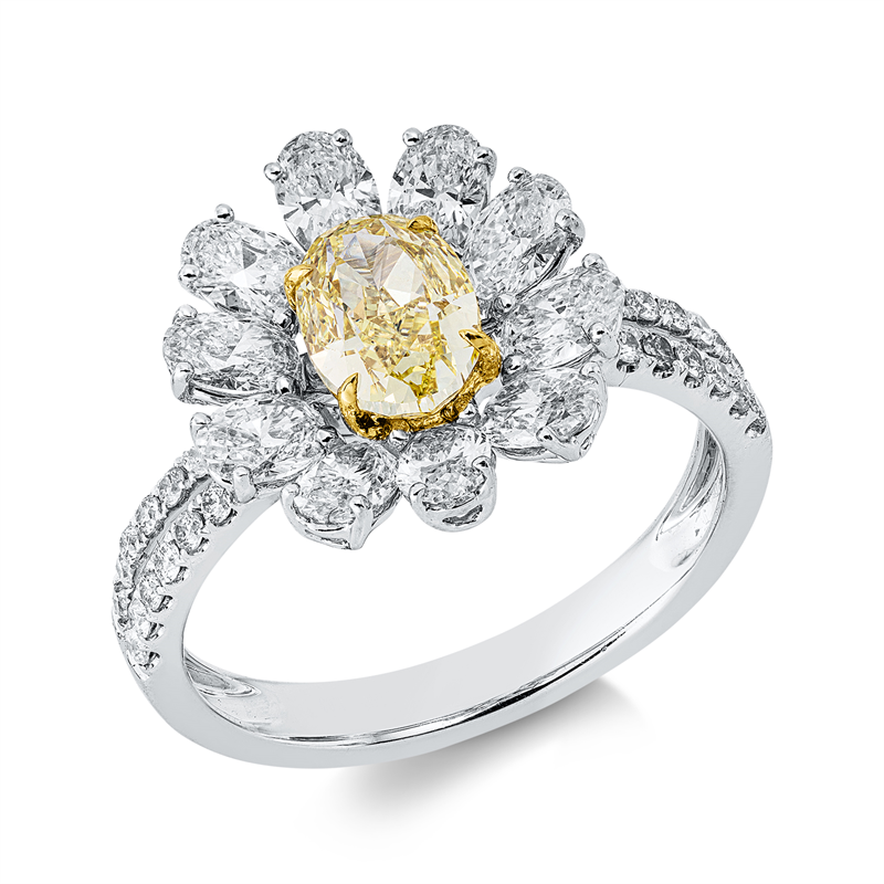 Ring    aus 950/-Platin Gelbgold Platin 950 mit 39 Diamanten 2