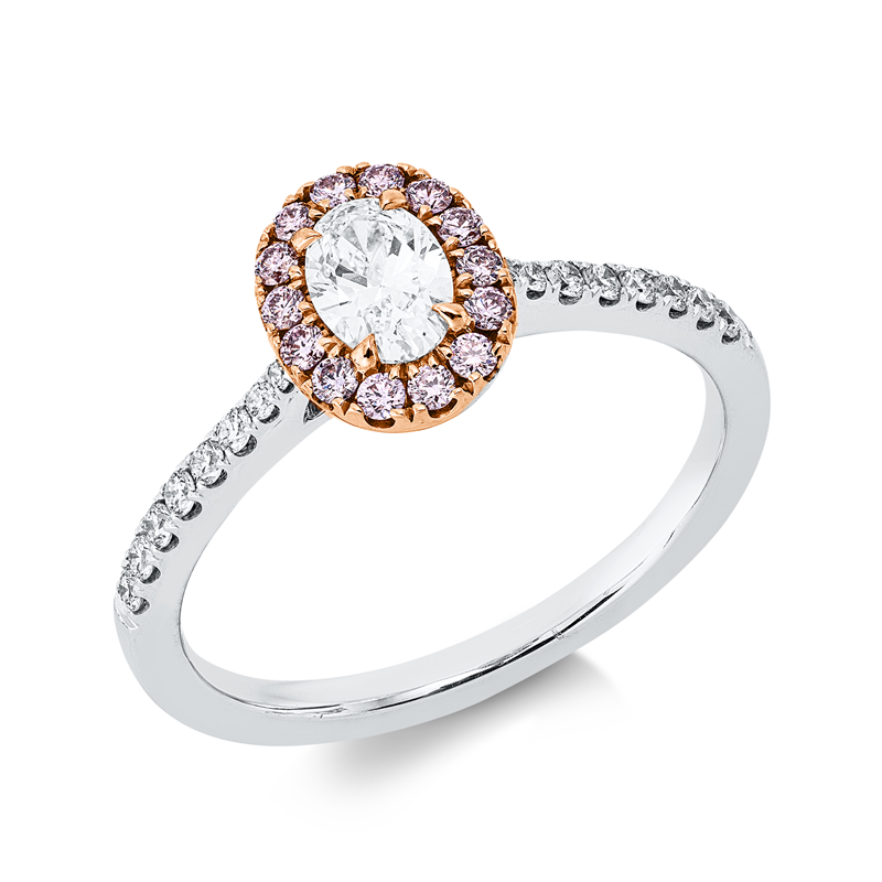 Ring    aus 750/-18 Karat Weißgold / Rotgold mit 31 Diamanten 0