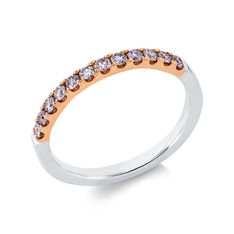 Ring    aus 750/-18 Karat Weißgold / Rotgold mit 12 Diamanten 0