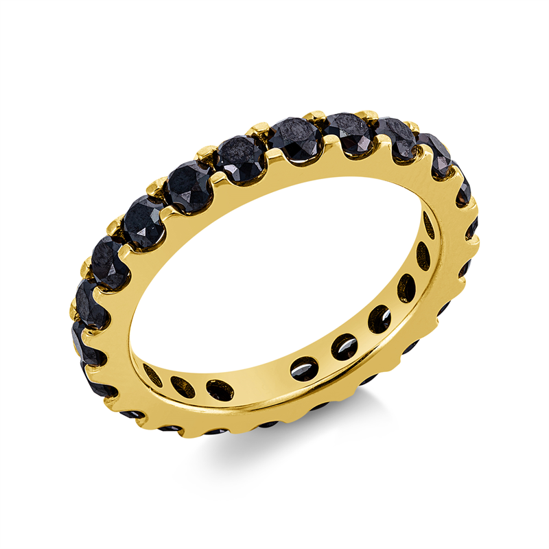 Ring    aus 750/-18 Karat Gelbgold mit 22 Diamanten 2