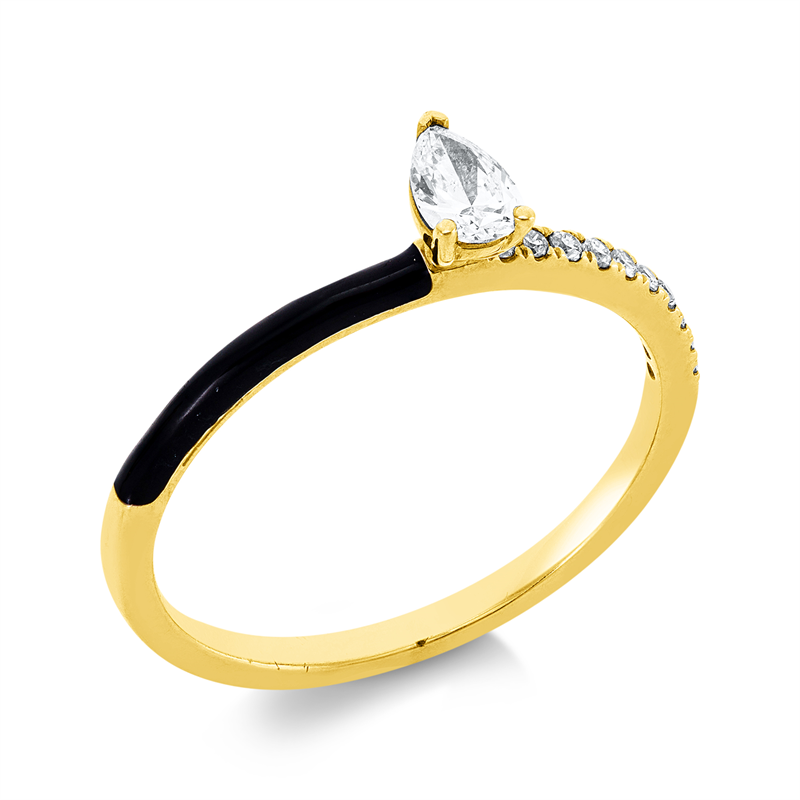 Ring    aus 750/-18 Karat Gelbgold mit 11 Diamanten 0