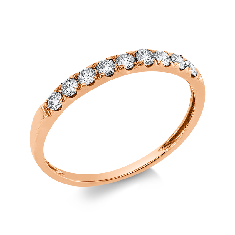 Ring    aus 750/-18 Karat Rotgold mit 9 Diamanten 0