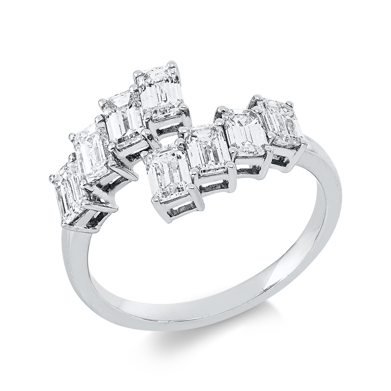 Ring    aus 750/-18 Karat Weißgold mit 8 Diamanten 1