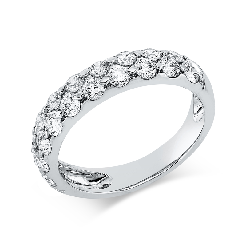 Ring    aus 750/-18 Karat Weißgold mit 19 Diamanten 0