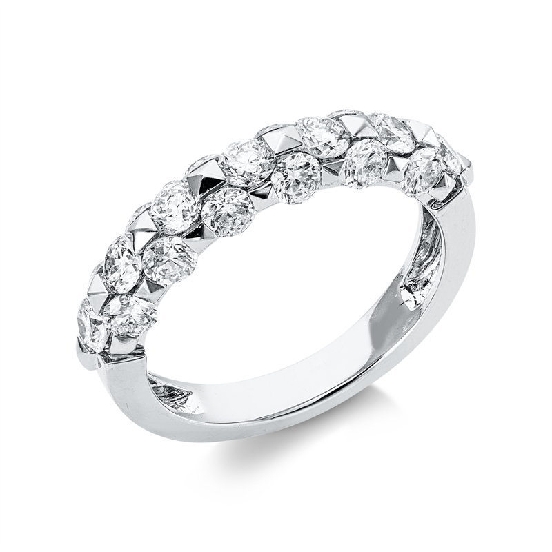 Ring    aus 750/-18 Karat Weißgold mit 19 Diamanten 1