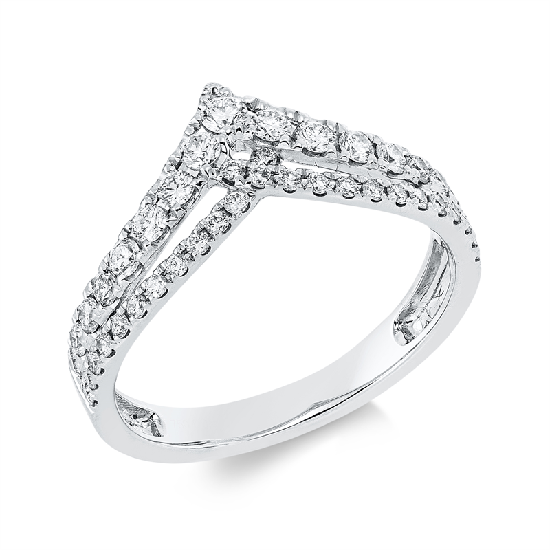 Ring    aus 750/-18 Karat Weißgold mit 42 Diamanten 0