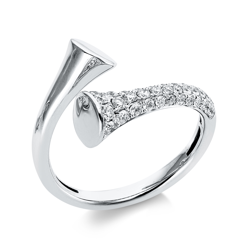 Ring    aus 750/-18 Karat Weißgold mit 39 Diamanten 0