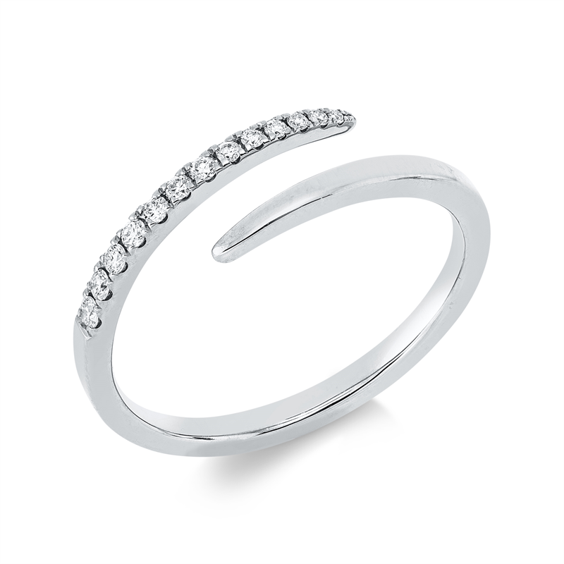 Ring    aus 750/-18 Karat Weißgold mit 13 Diamanten 0