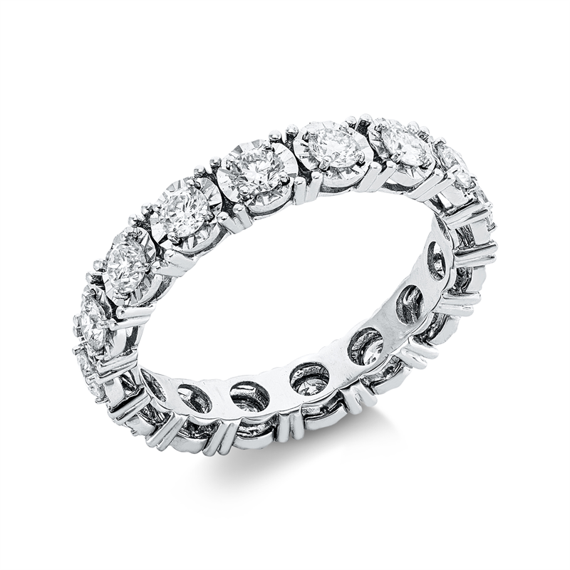 Ring    aus 750/-18 Karat Weißgold mit 16 Diamanten 1