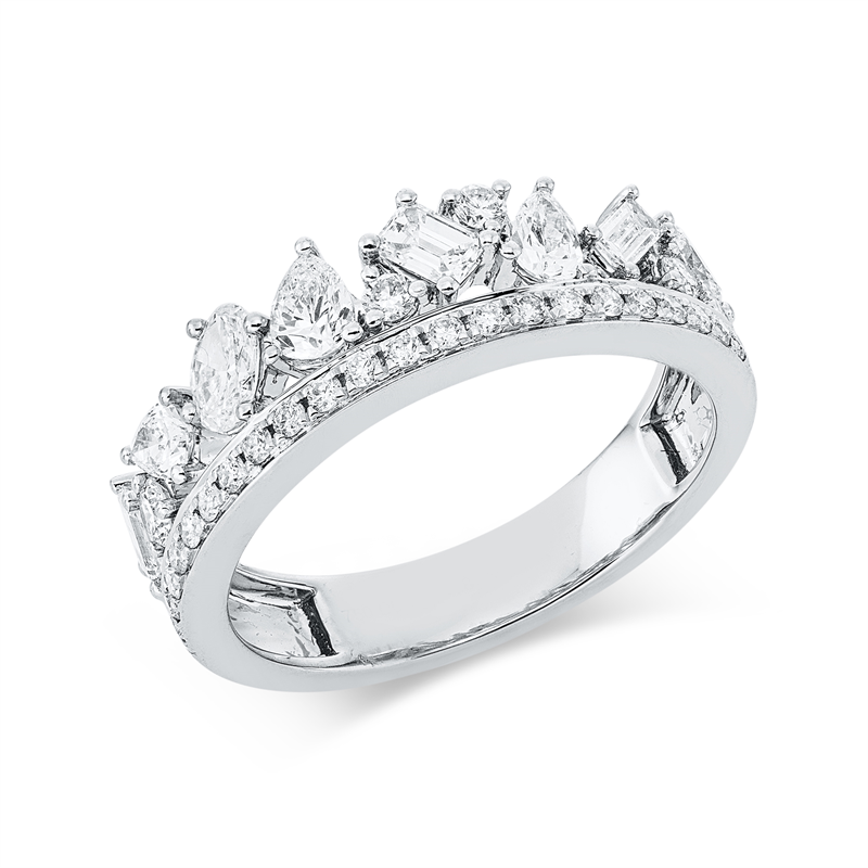 Ring    aus 750/-18 Karat Weißgold mit 34 Diamanten 1