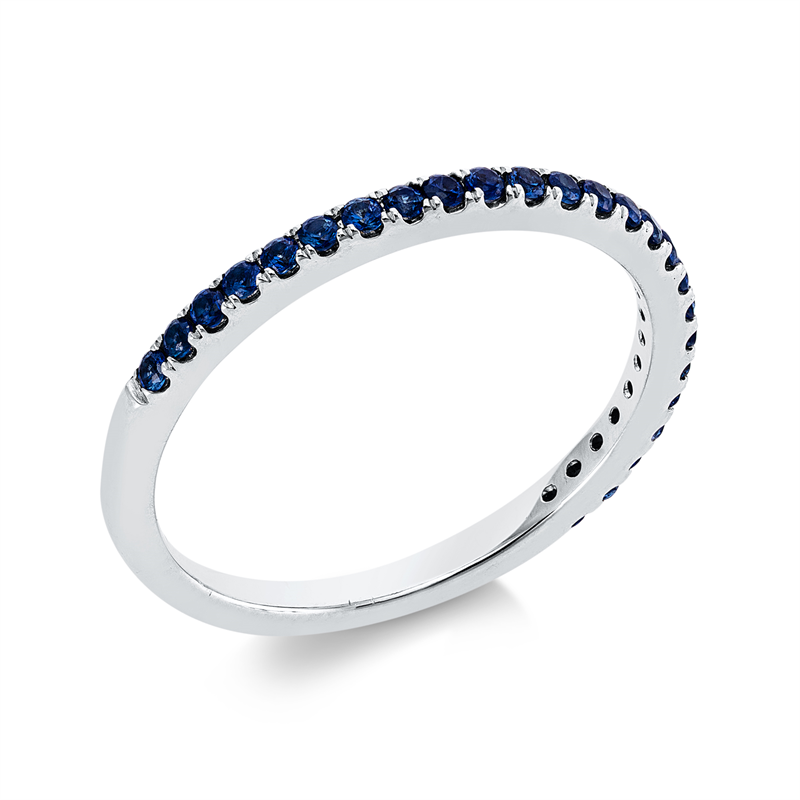 Ring mit Saphir  aus 750/-18 Karat Weißgold  