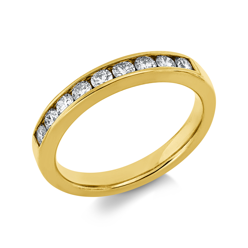 Ring    aus 750/-18 Karat Gelbgold mit 9 Diamanten 0