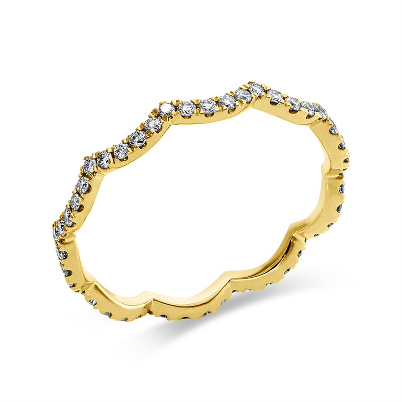 Ring    aus 585/-14 Karat Gelbgold mit 50 Diamanten 0
