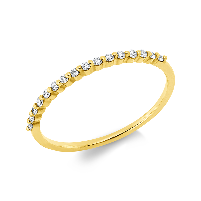 Ring    aus 750/-18 Karat Gelbgold mit 16 Diamanten 0