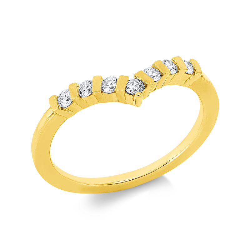 Ring    aus 750/-18 Karat Gelbgold mit 7 Diamanten 0