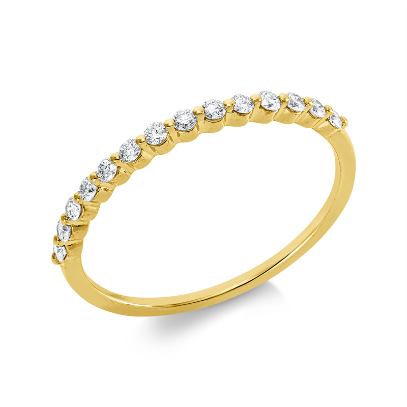 Ring    aus 750/-18 Karat Gelbgold mit 14 Diamanten 0