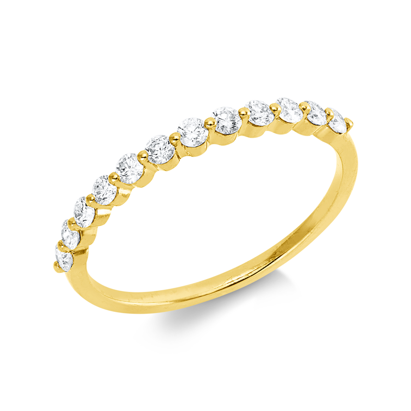 Ring    aus 750/-18 Karat Gelbgold mit 12 Diamanten 0