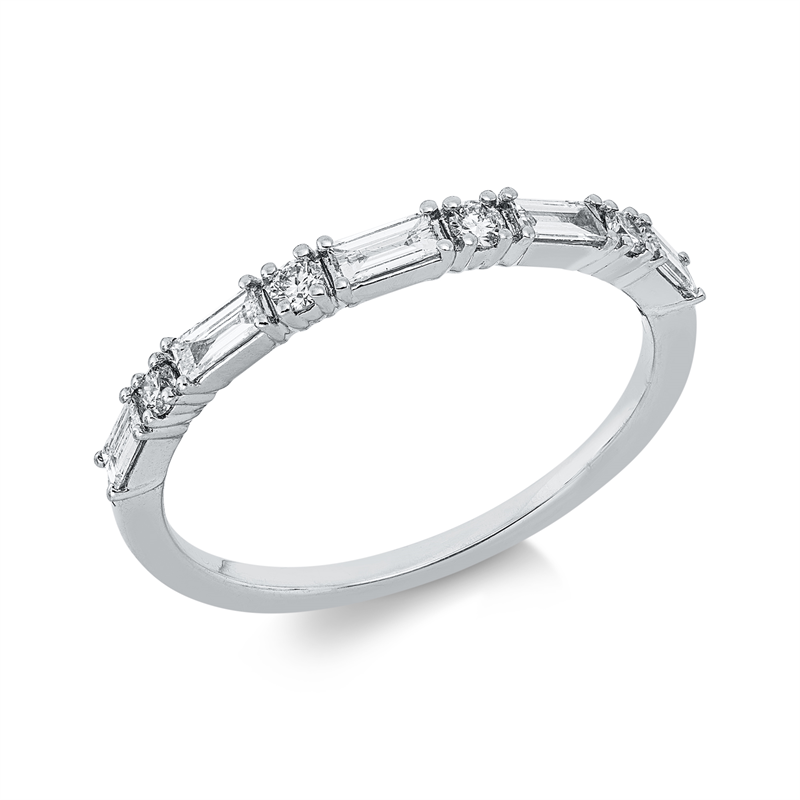 Ring    aus 750/-18 Karat Weißgold mit 9 Diamanten 0