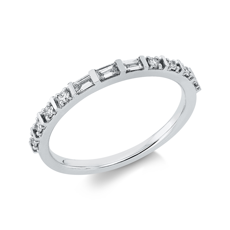 Ring    aus 750/-18 Karat Weißgold mit 11 Diamanten 0