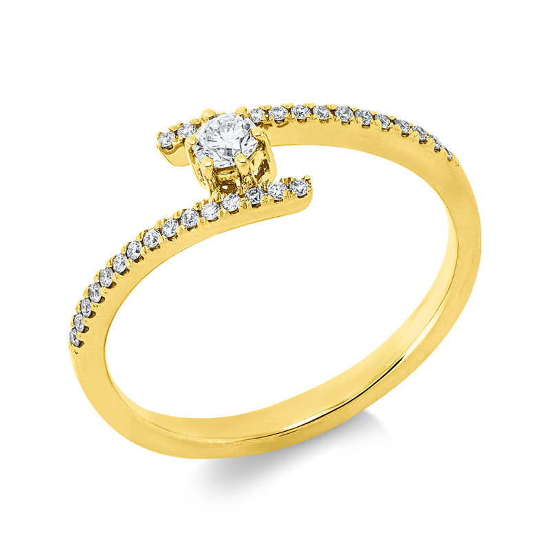Ring    aus 750/-18 Karat Gelbgold mit 31 Diamanten 0
