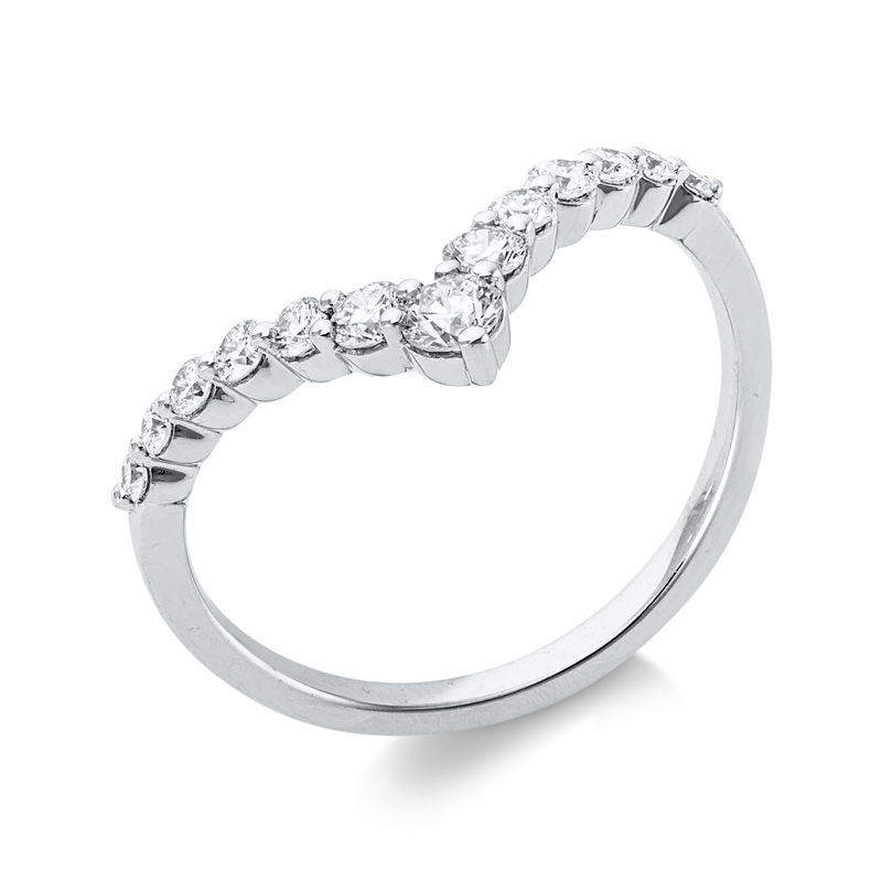 Ring    aus 750/-18 Karat Weißgold mit 13 Diamanten 0