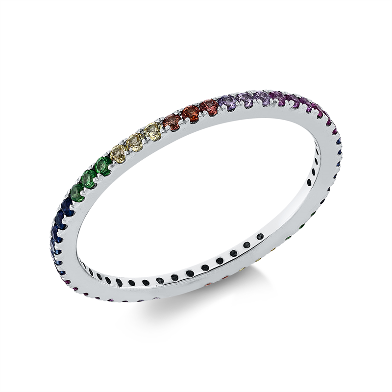Ring mit Saphir  aus 750/-18 Karat Weißgold  