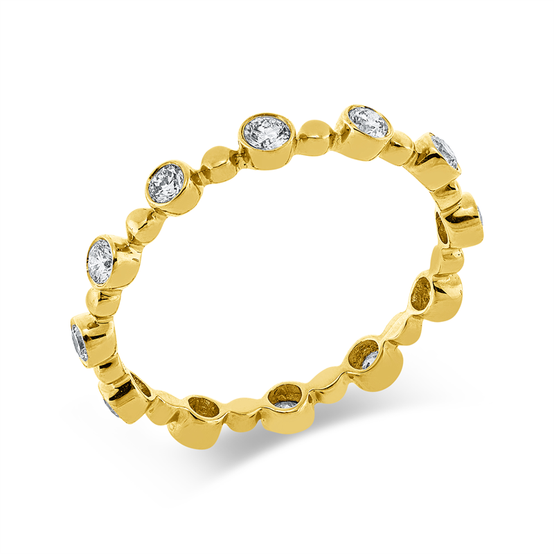 Ring    aus 750/-18 Karat Gelbgold mit 12 Diamanten 0