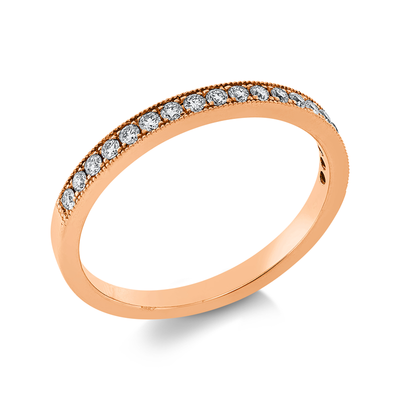 Ring    aus 750/-18 Karat Rotgold mit 19 Diamanten 0