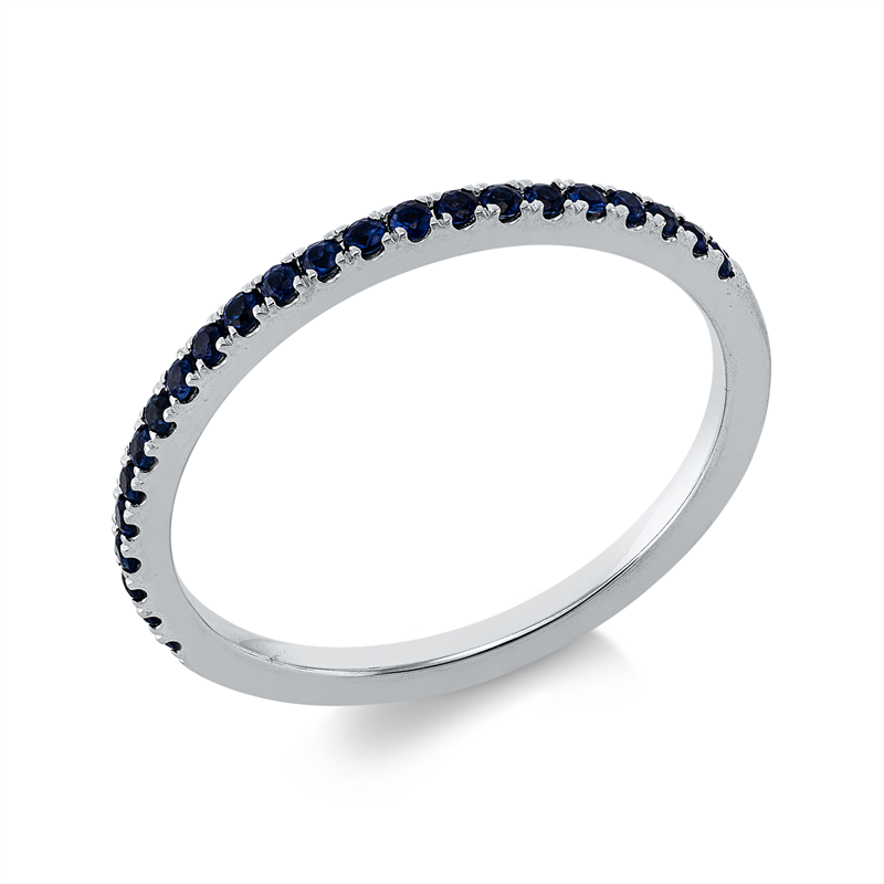 Ring mit Saphir  aus 750/-18 Karat Weißgold  