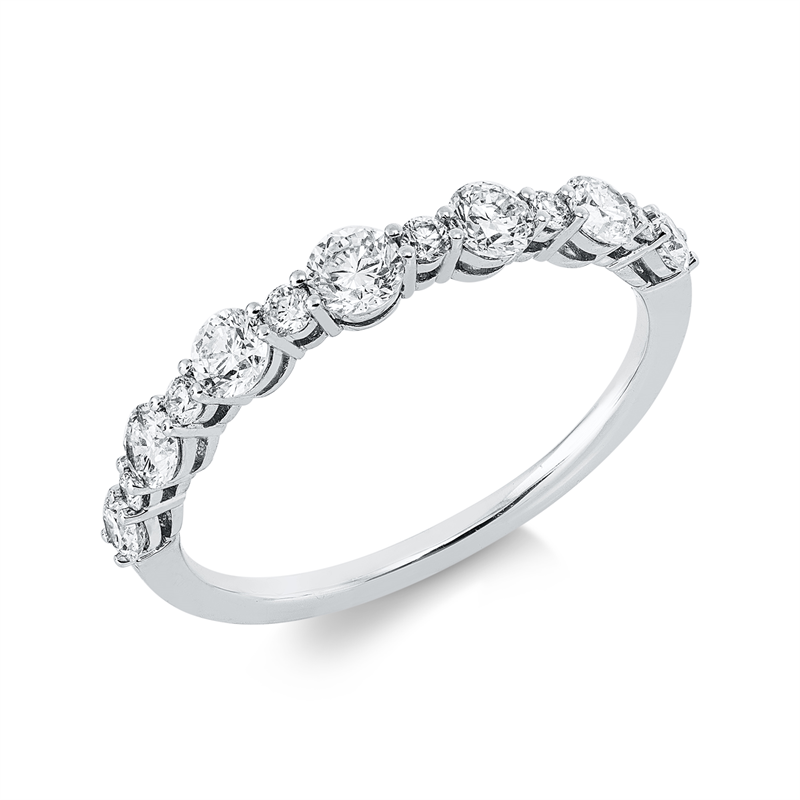 Ring    aus 750/-18 Karat Weißgold mit 13 Diamanten 0