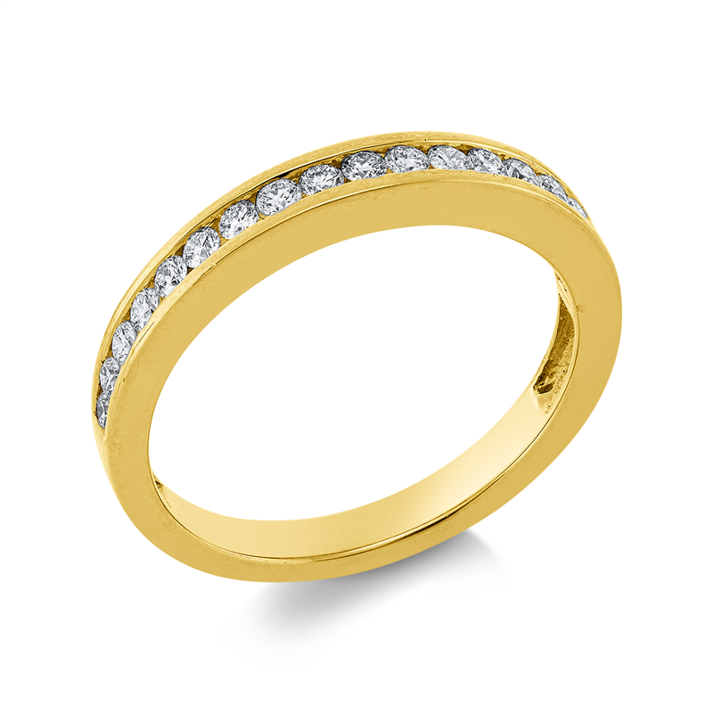 Ring    aus 750/-18 Karat Gelbgold mit 19 Diamanten 0