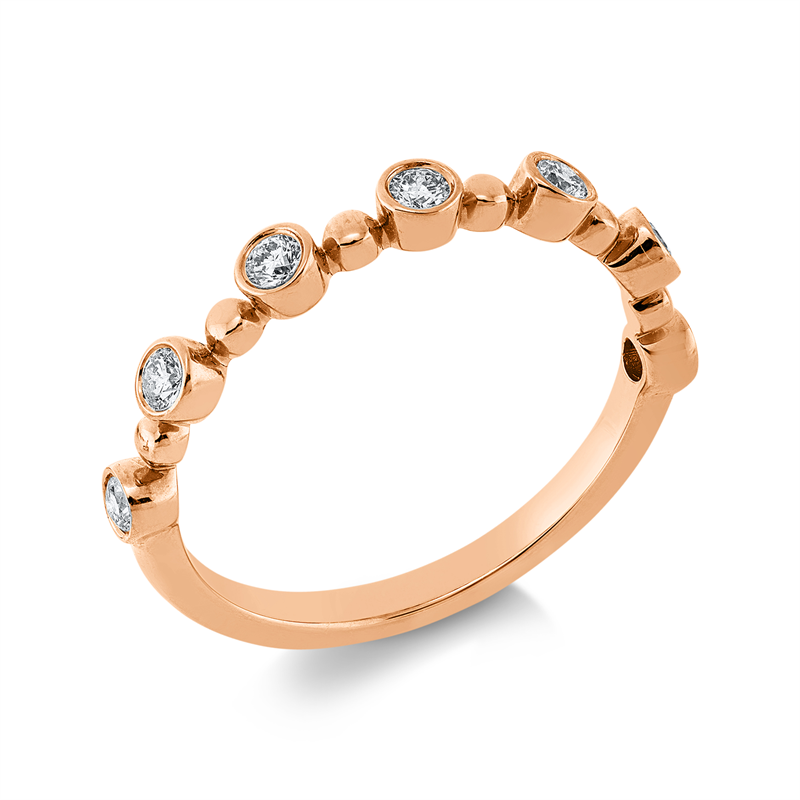 Ring    aus 750/-18 Karat Rotgold mit 7 Diamanten 0