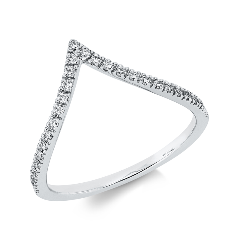 Ring    aus 750/-18 Karat Weißgold mit 29 Diamanten 0