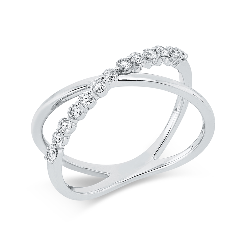 Ring    aus 750/-18 Karat Weißgold mit 13 Diamanten 0