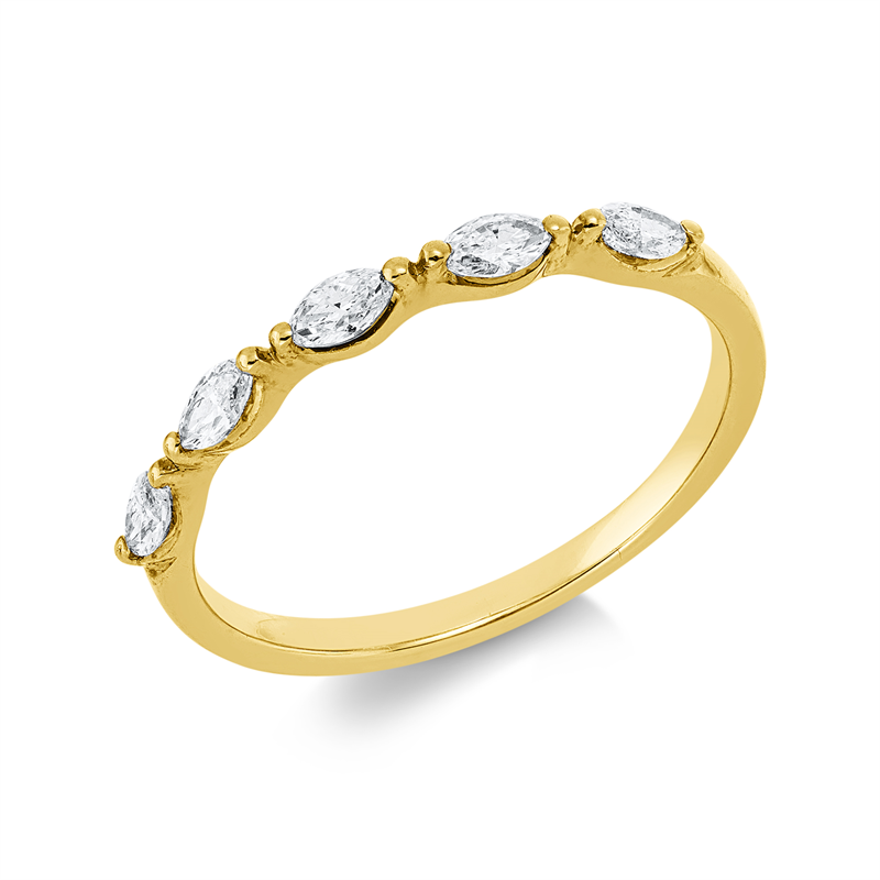 Ring    aus 750/-18 Karat Gelbgold mit 5 Diamanten 0