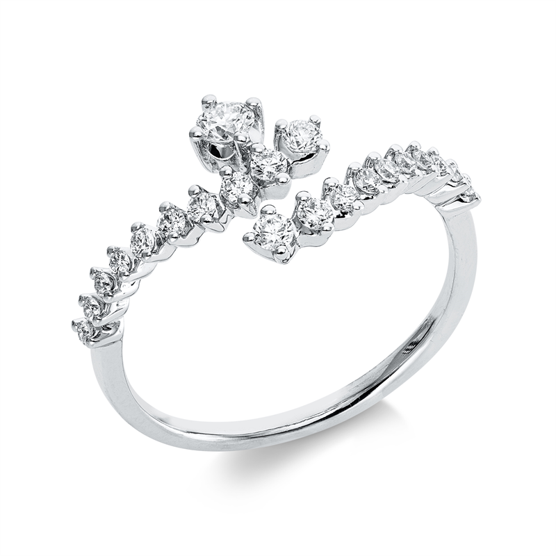Ring    aus 750/-18 Karat Weißgold mit 21 Diamanten 0