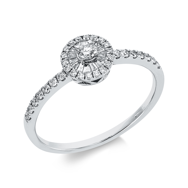 Ring    aus 750/-18 Karat Weißgold mit 48 Diamanten 0