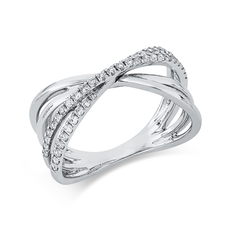 Ring    aus 750/-18 Karat Weißgold mit 45 Diamanten 0