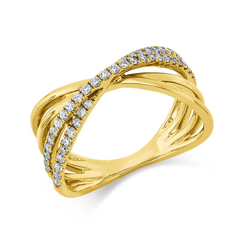 Ring    aus 750/-18 Karat Gelbgold mit 45 Diamanten 0