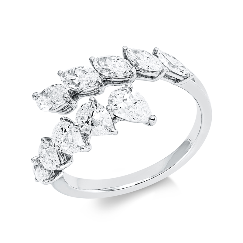 Ring    aus 750/-18 Karat Weißgold mit 10 Diamanten 2