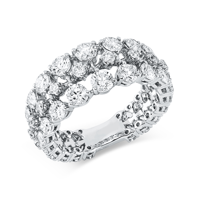 Ring    aus 750/-18 Karat Weißgold mit 56 Diamanten 2