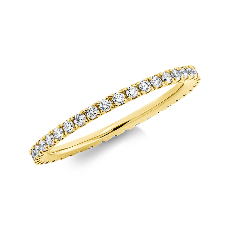 Ring    aus 750/-18 Karat Gelbgold mit 40 Diamanten 0