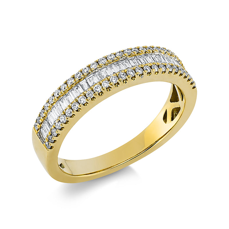 Ring    aus 750/-18 Karat Gelbgold mit 81 Diamanten 0