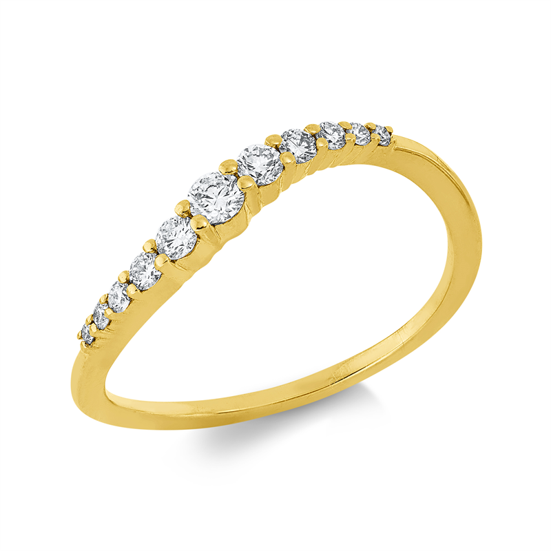 Ring    aus 750/-18 Karat Gelbgold mit 11 Diamanten 0