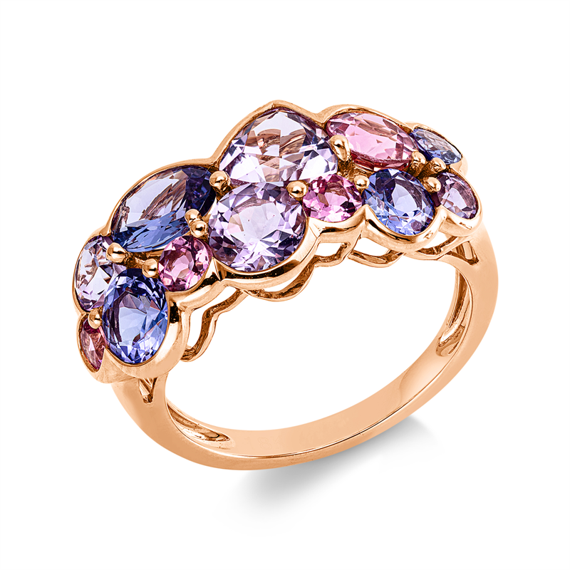 Ring mit Turmalin  aus 750/-18 Karat Rotgold  