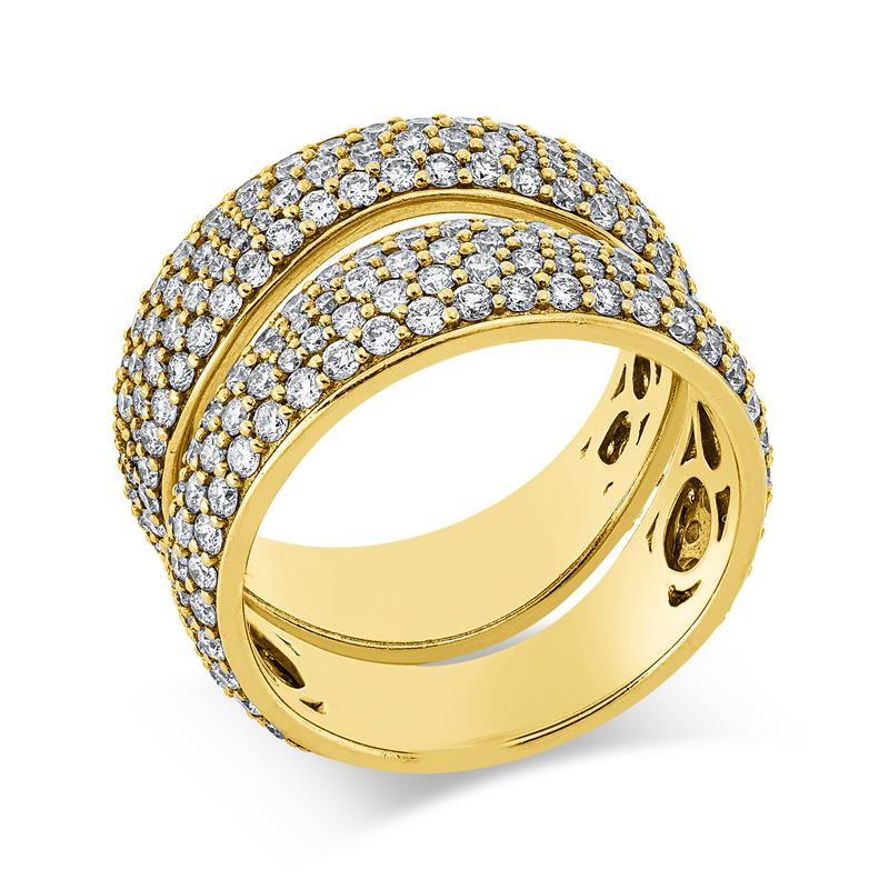 Ring    aus 750/-18 Karat Gelbgold mit 230 Diamanten 2