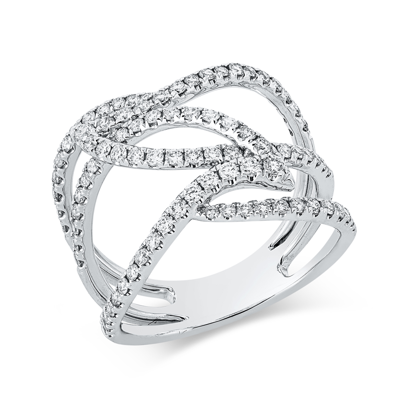 Ring    aus 750/-18 Karat Weißgold mit 88 Diamanten 0