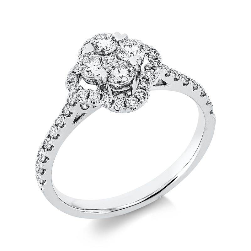 Ring    aus 750/-18 Karat Weißgold mit 41 Diamanten 0
